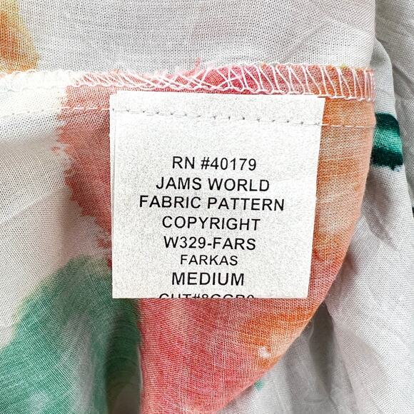 JAMS WORLD Hattie Dress Women Medium Farkas Floral Hawaiian Tropical Vintage NEW - Picture 9 of 13